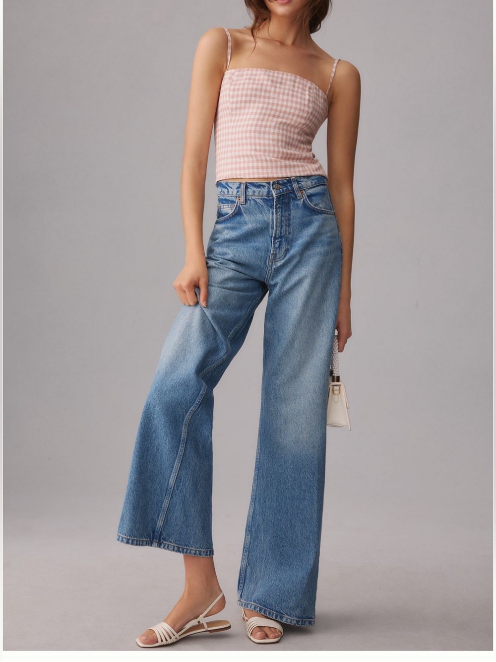 Reformation Cary High rise Slouchy Wide Leg Jeans Mountain Wash